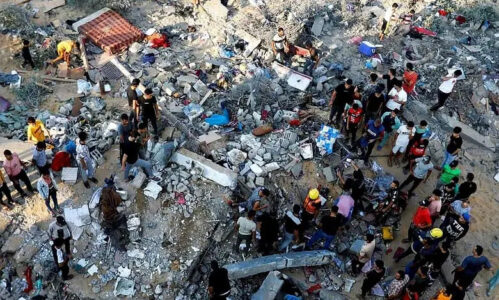 اسرائیل کے رفح آپریشن کے خدشات کے درمیان غزہ میں ہلاکتوں کی تعداد 34,356 تک پہنچ گئی ہے۔