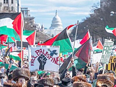 امریکہ میں فلسطینیوں کے حق میں مظاہرے، مرکزی شاہراہیں بند