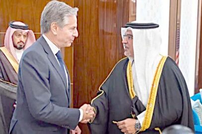 بحرین کے ولیعہد اور بلنکن کے درمیان مشرقی وسطیٰ کی صورتحال پرتبادلہ خیال